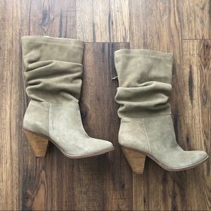 New Suede Boots. Half Calf length